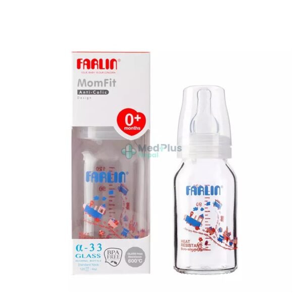 Farlin glass feeding bottle(120ml) 0+