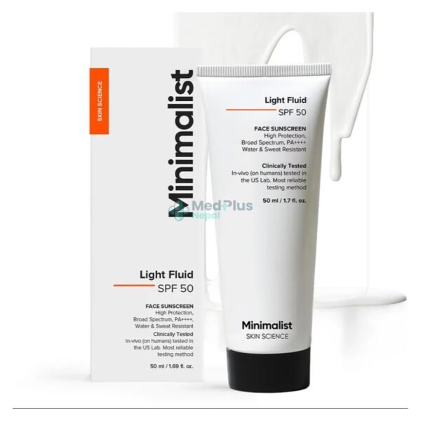 Minimalist Light Fluid spf 50 Sunscreen